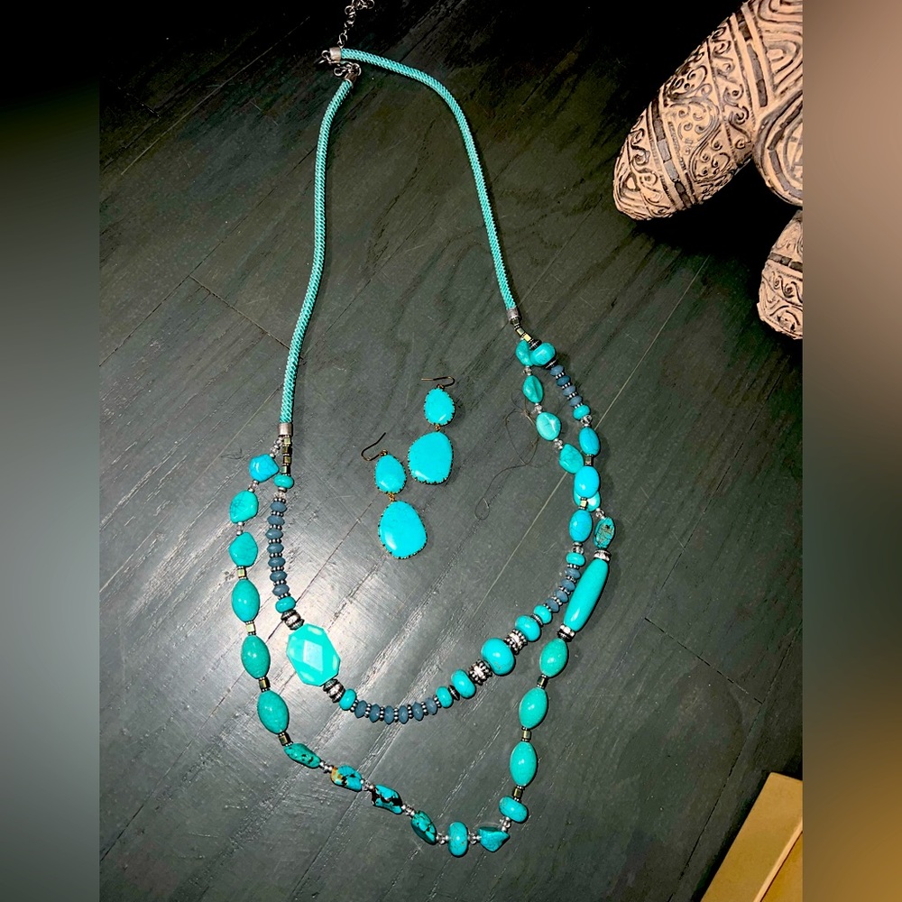 Necklace and earrings